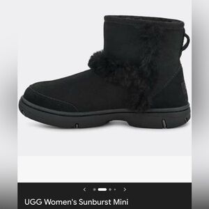 UGG Women's Sunburst Mini Black Winter Boots